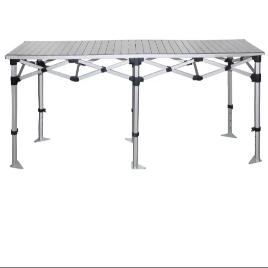 150x55cm Modern portable outdoor Camping table aluminum Height  Adjustable folding  table