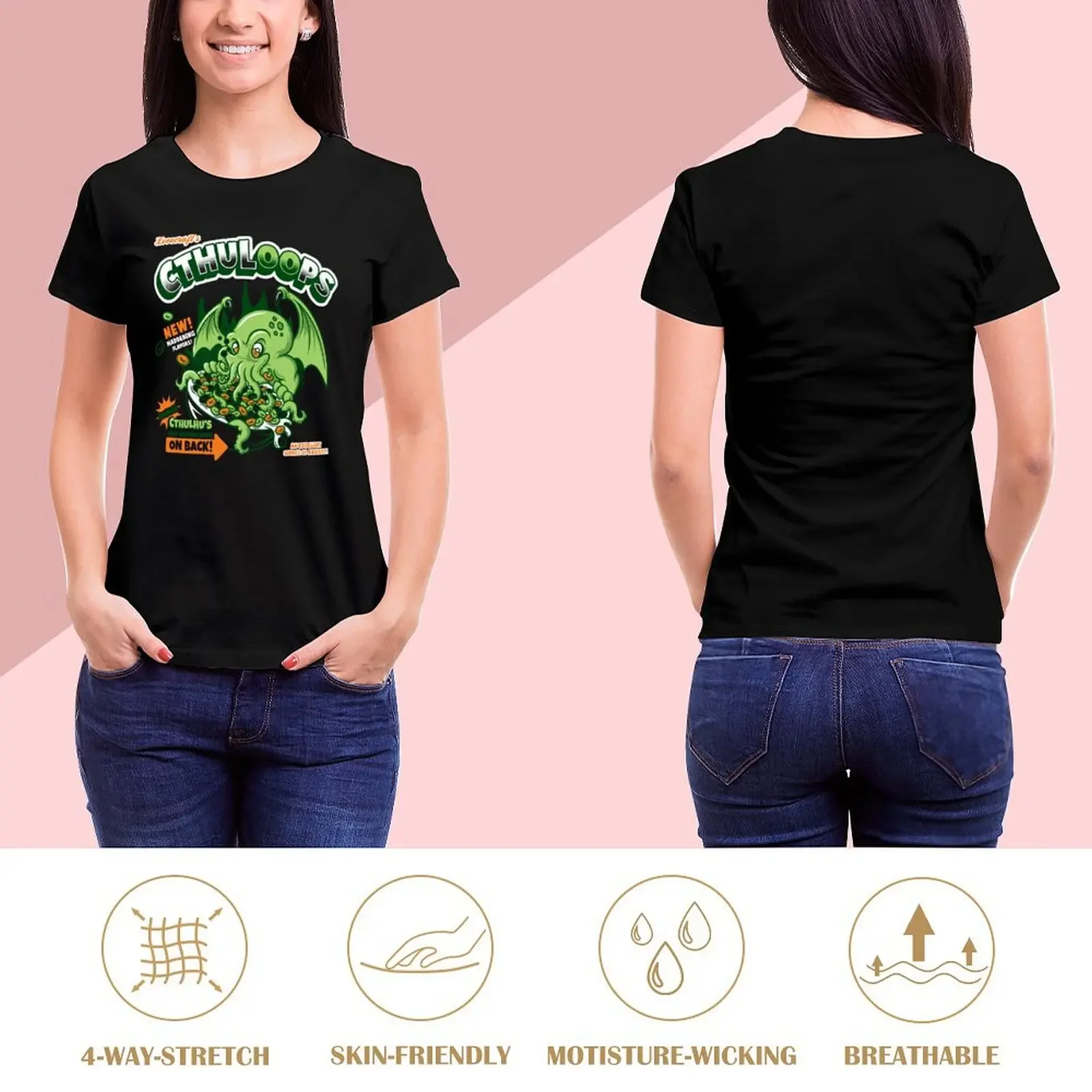 Cthuloops! All New Flavors! T-Shirt female shirts graphic tees Aesthetic clothing plus size tops t-shirts for Women cotton