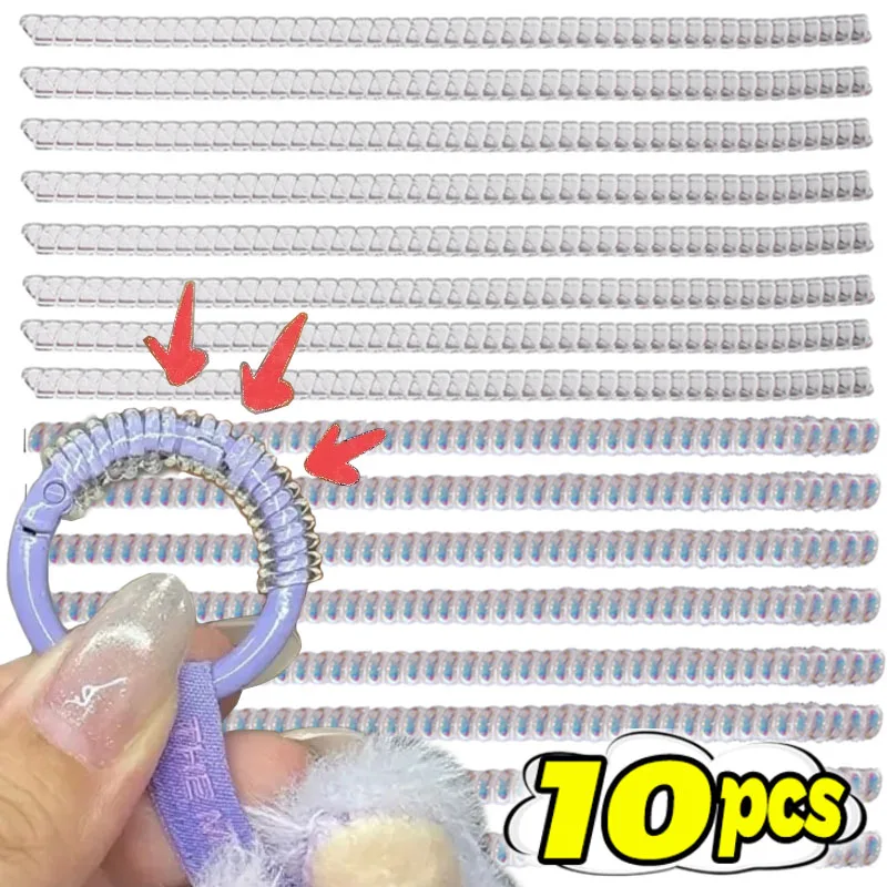 5/10pcs Anti-loss Buckle Protective Ring for Labubu Reusable Silicone Rope Keychain Protection Ring Winding Fixed Accessories