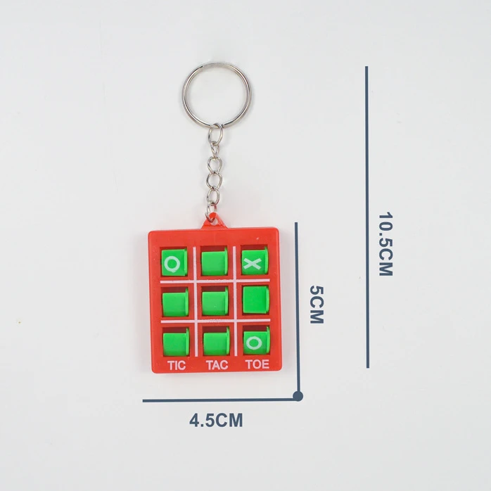 Colorful Tic Tac Toe Game Keychain Pendant For Kids Puzzle Toys Birthday Party Favor XO Rotating Game Chess Kindergarten Gifts