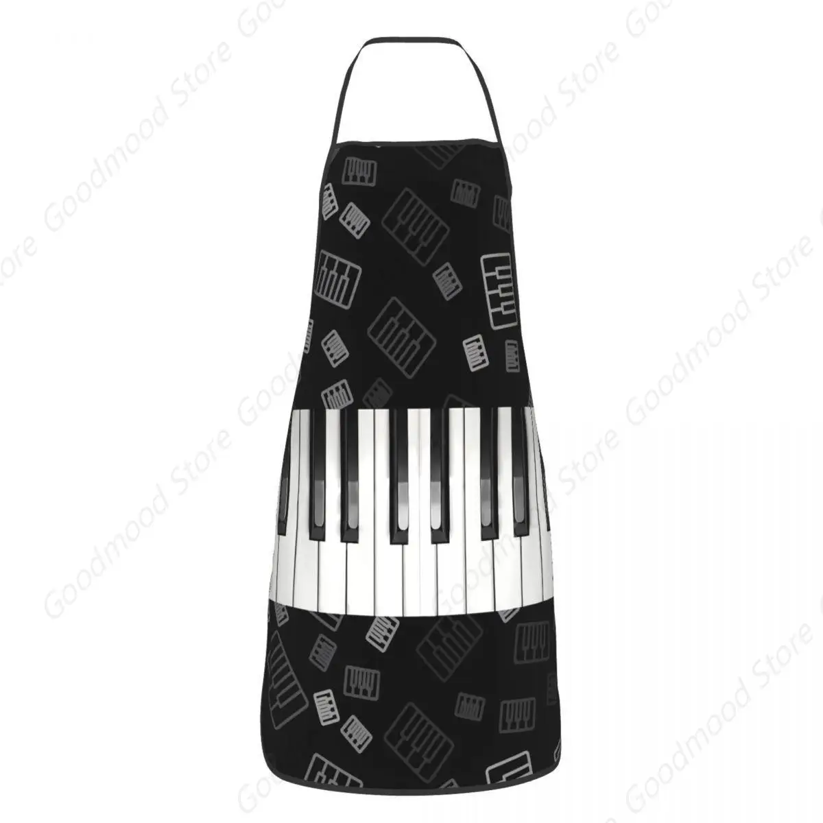 Unisex Piano Apron Adult Women Men Tablier Cuisine for Cooking Kitchen Music Notes Cuisine for Painting