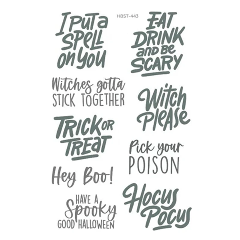 Clear Stamps for New 2022 for Scrapbooking Paper Making Hocus Pocus Sentiment Frame Craft Card Cutting Dies