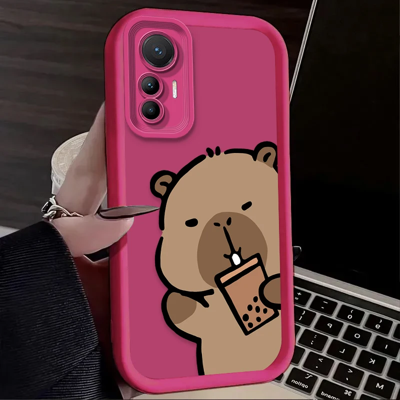 Custodia per telefono Capibara carina cartone animato per Xiaomi Poco X7 X6 X5 X4 GT X3 NFC F7 F6 F5 F4 F3 M5s C65 C75 M6 Pro 4G 5G Cover in silicone