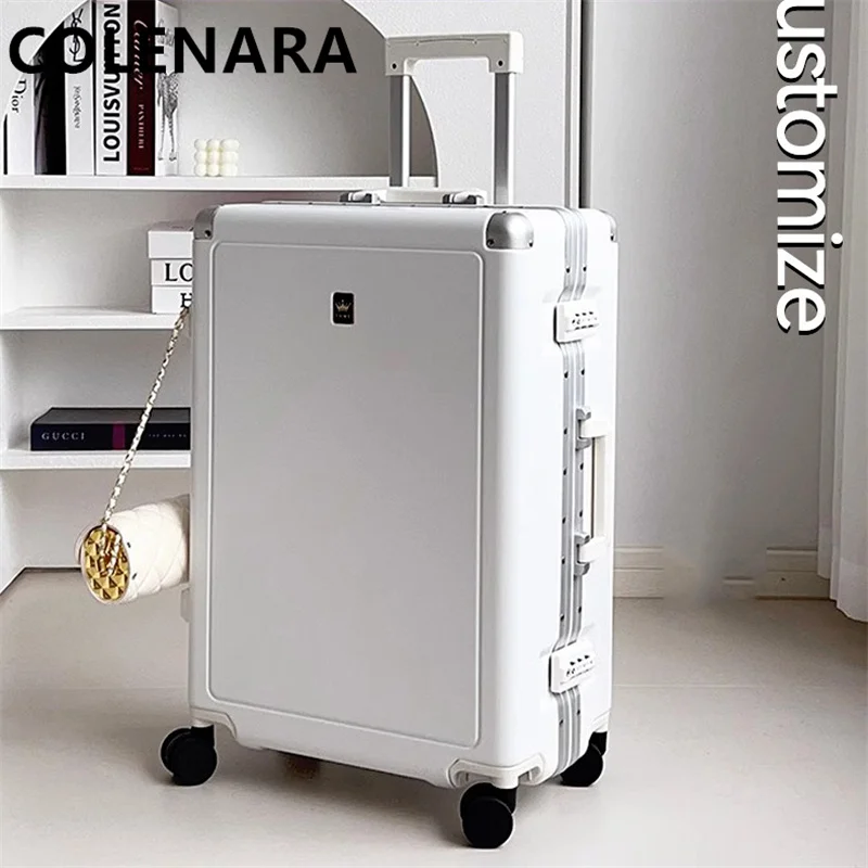 

Многофункциональный универсальный чемодан COLENARA с алюминиевой рамой, 20 дюймов, портативный и бесшумный дорожный чемодан для ручной клади