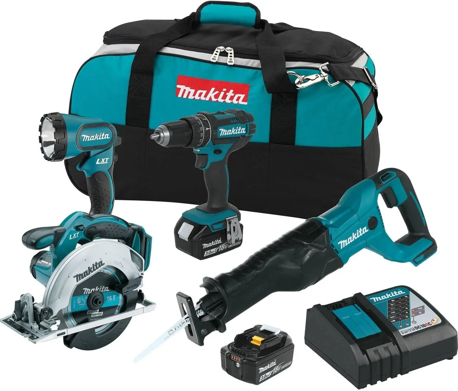 

Makita XT442 18V LXT 3.0 Ah Lithium-Ion Cordless Combo Kit (4 Piece)