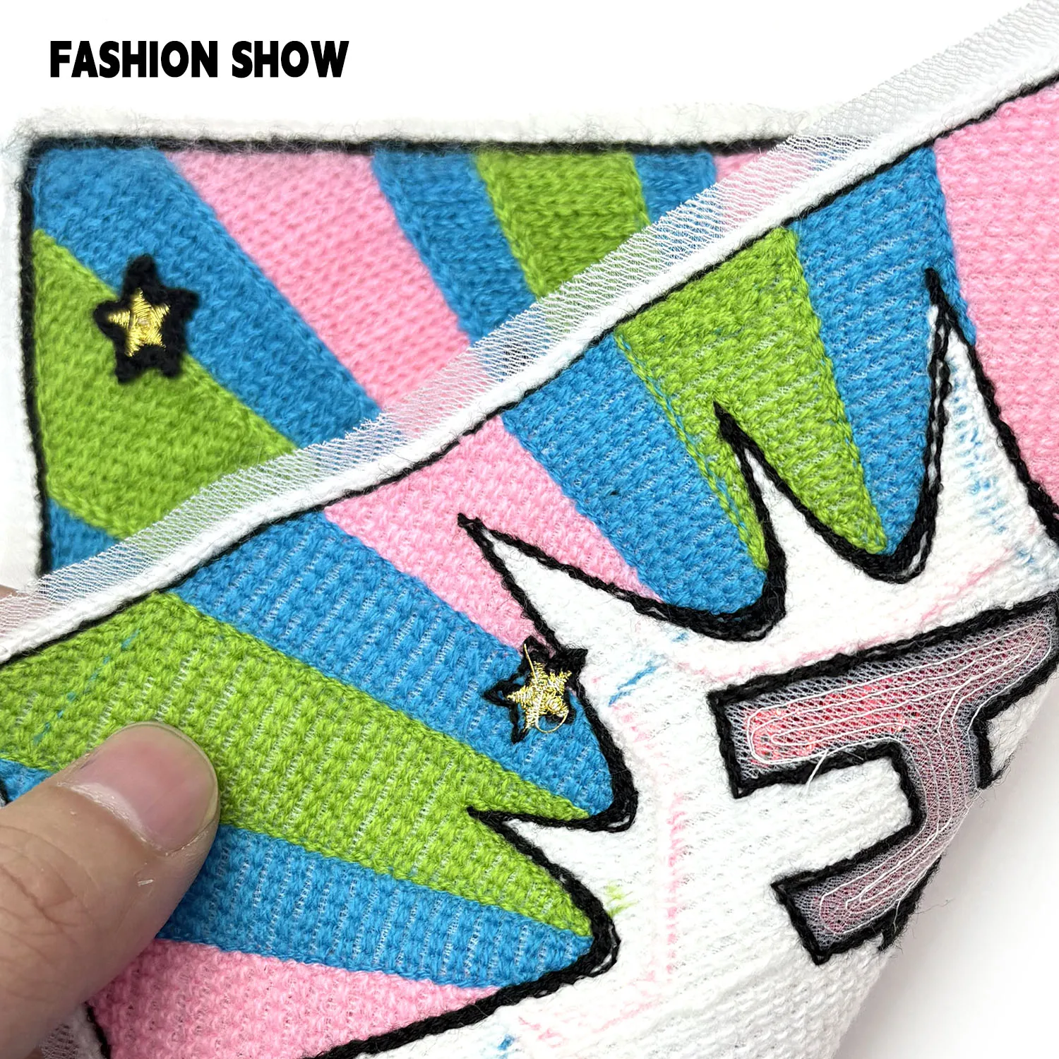 سيفانغ نعم الشنيل شارة مطرّزة ثلاثية الأبعاد أفخم إلكتروني شارة مطرّزة اليدوية DIY بها بنفسك الملابس والاكسسوارات الزخرفية البلوز تي شيرت الملابس النسائية #2