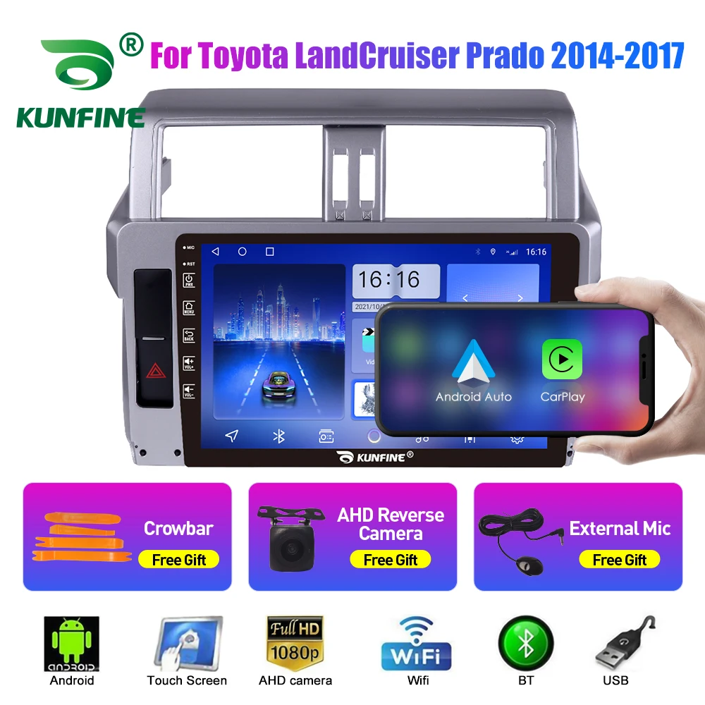 

10.33Inch Car Radio For Toyota Land Cruiser 14-17 2Din Android Octa Core Car Stereo GPS Navigation Player QLED Screen Carplay