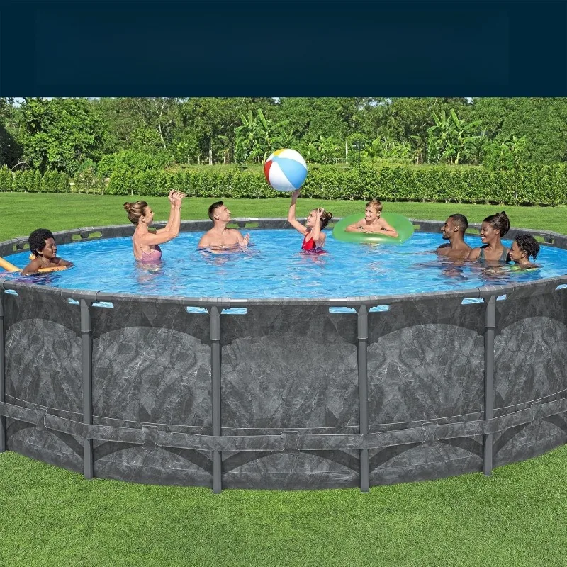 

NEW APX 365 18' x 52" Round Above Ground Swimming Pool Outdoor Backyard Framed Pool Set
