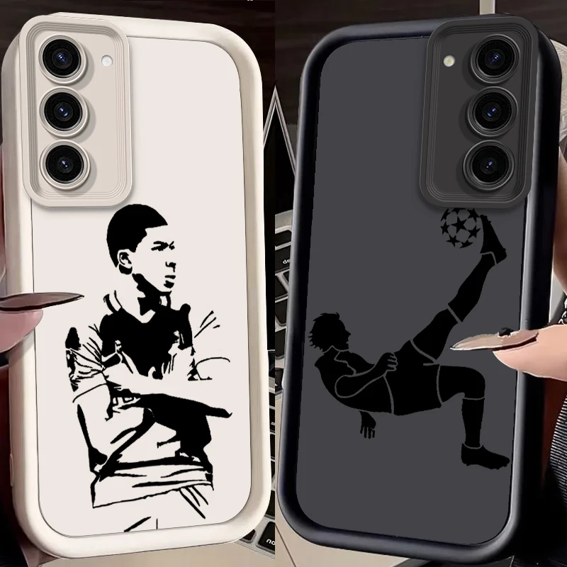 Cool Football Stars No.10 7 pour Samsung Note 20 S24 S23 S22 S21 S20 Ultra Plus FE A25 A55 A22 A15 A35 5G Eye Ladder Funda