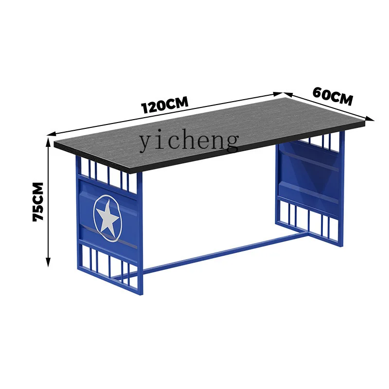 

ZK Industrial Style Tables and Chairs Restaurant Barbecue Shop Cafe Commercial Iron Deck Sofa Combination