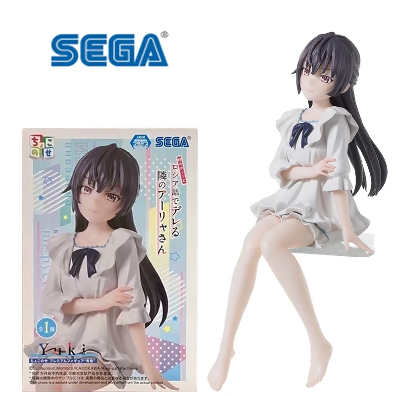 SEGA Yuki Suou Tokidoki Bosotto Roshiago De Dereru Tonari No Aarya-San 10Cm Anime Original Action Figure Model Toy Gift Collect