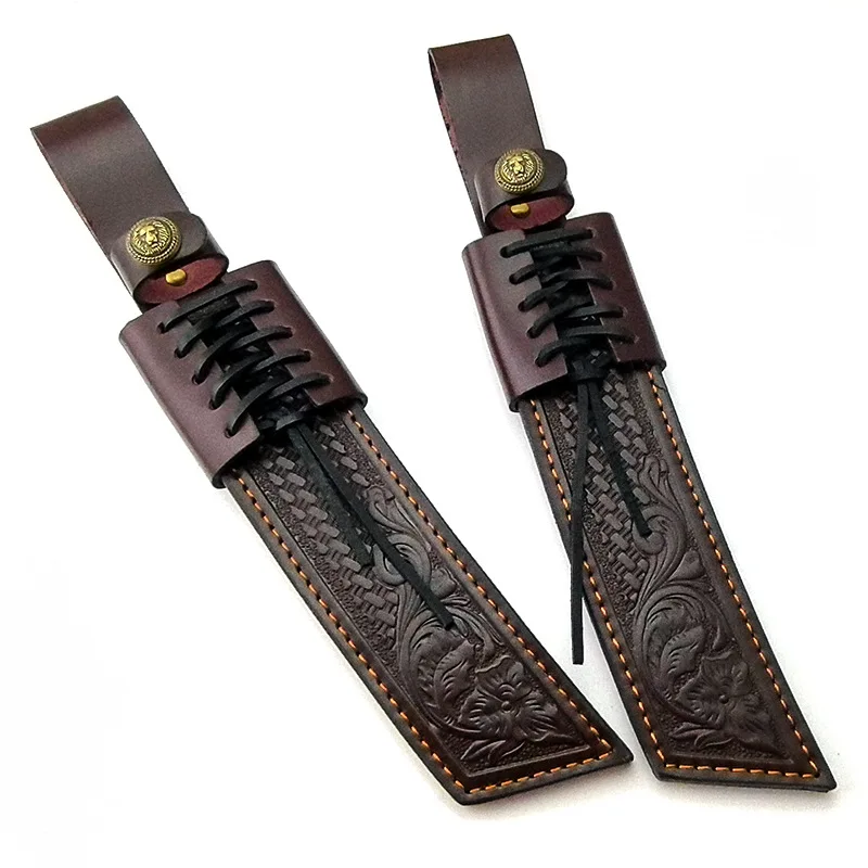 Samurai Schwert Scheide Ledertasche handgemachte Rindsleder Messer Fall Outdoor gerade Messer Ledertasche Rindsleder erste Schicht Scheide
