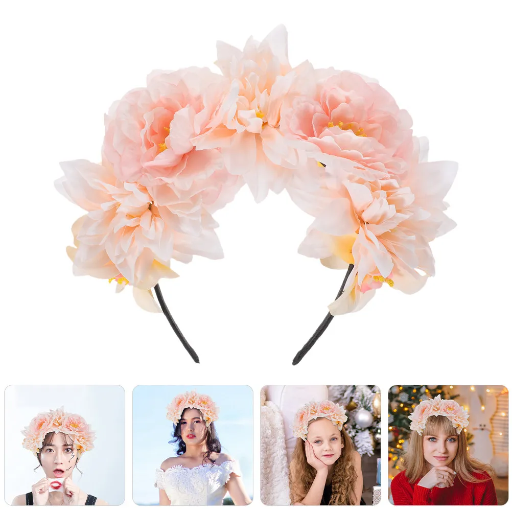

2 шт. искусственных цветочных повязок на голову для женщин, винтажный дизайн, удобная посадка, стильное украшение для волос для девочек и дам