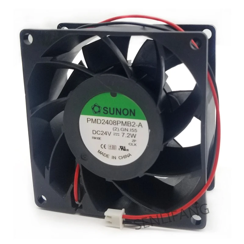 

PMD2408PMB2-A DC 24V 7.2W CPU Cooler Heatsink Axial Cooling Fan 8038 80x80x38MM Two Lines