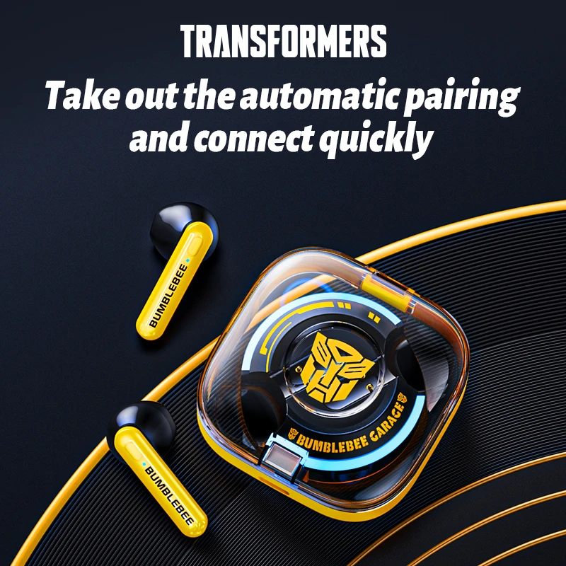 TRANSFORMERS TF-T03 Bezprzewodowe słuchawki do gier Bluetooth 5.3 Długa wytrzymałość Słuchawki HD o niskim opóźnieniu Słuchawki douszne do muzyki