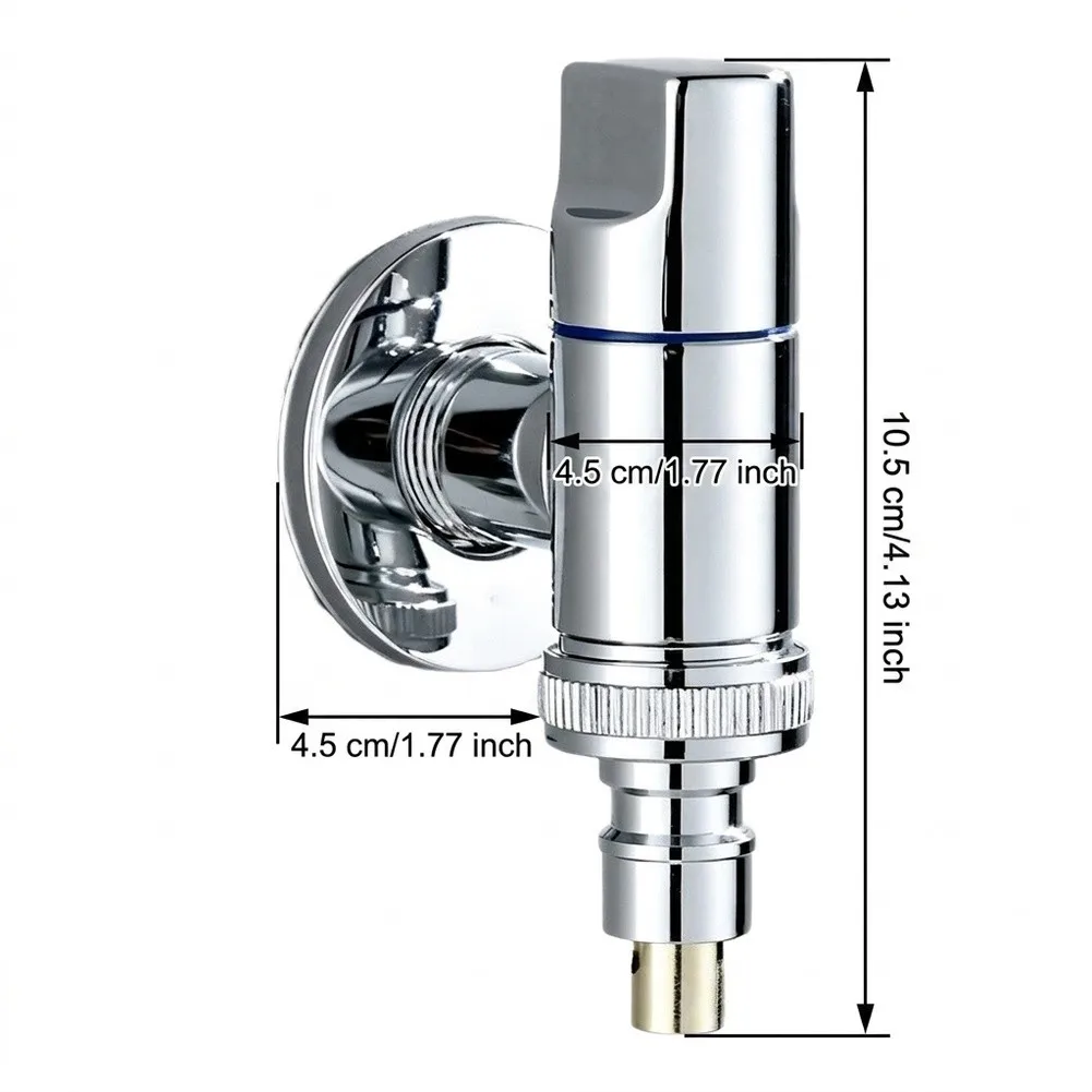 1pcs Copper Washing Machine Tap Valve 90 Degree Rotatable Anti‑leak Structure Water Control Faucet For Home Laundry Equipment