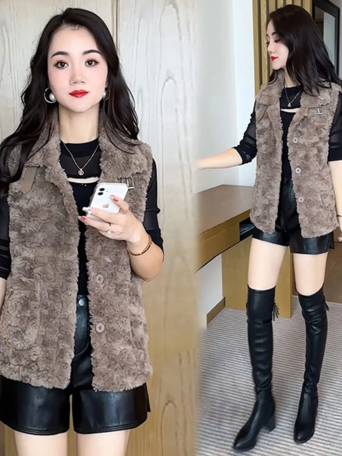 

Женский жилет Thiened Fce Jaet, осенне-зимний новый Sle, верхняя одежда для мам, теплый жилет-сли, модный жилет для поездок на работу