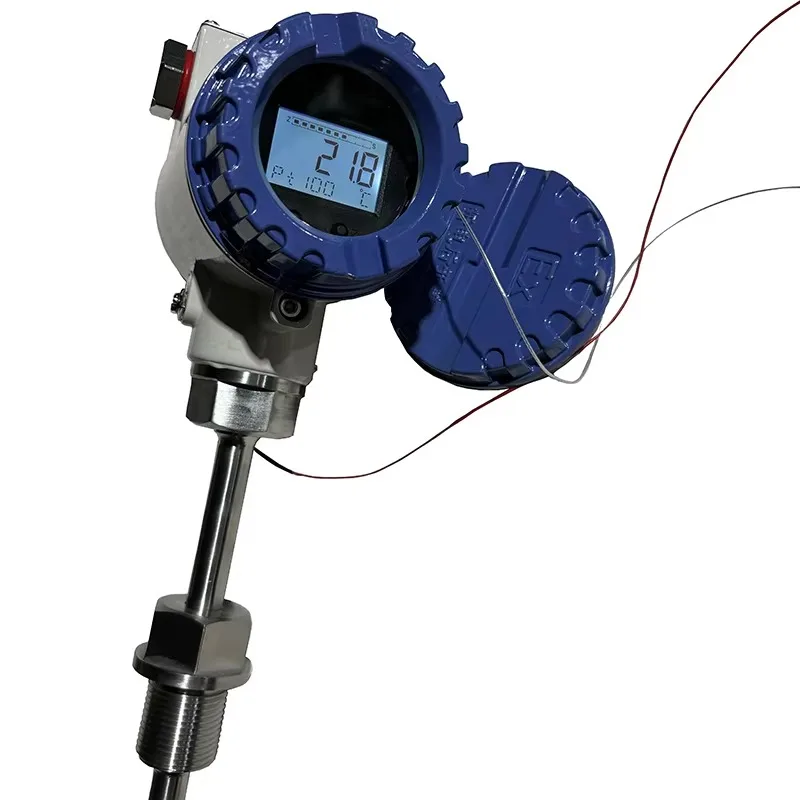 ATEX Temperature Transmitter PT100 Sensor LCD Display 4-20mA 1/2 NPT Thread Use for Chemical Industry
