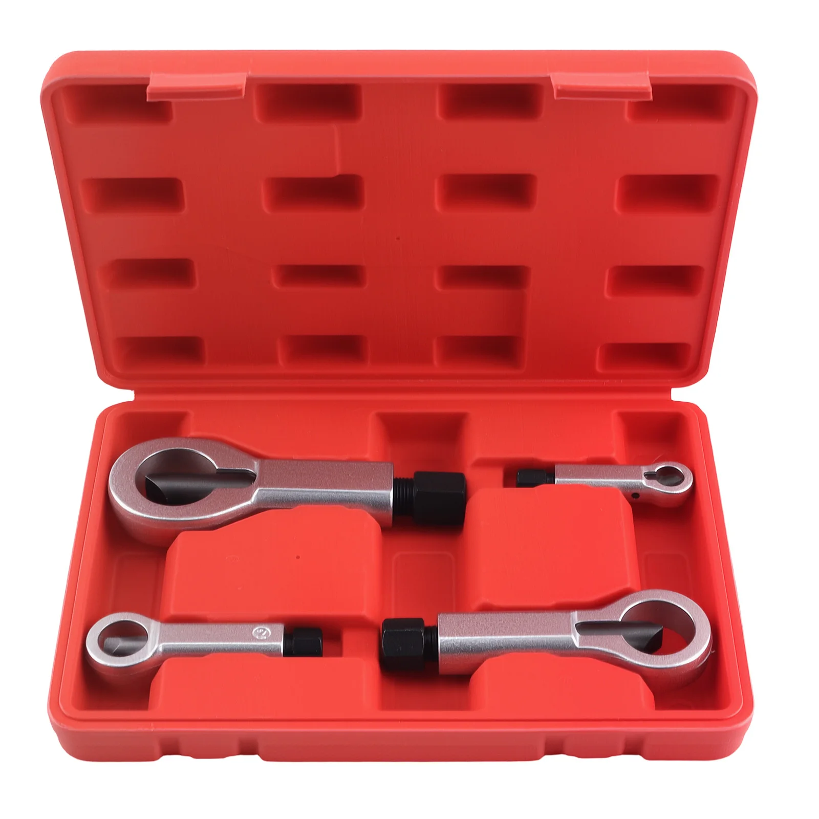 

Chrome Plated Nut Breaker Kit 9-27mm Rusted Bolt Extractor Tool Set with Case