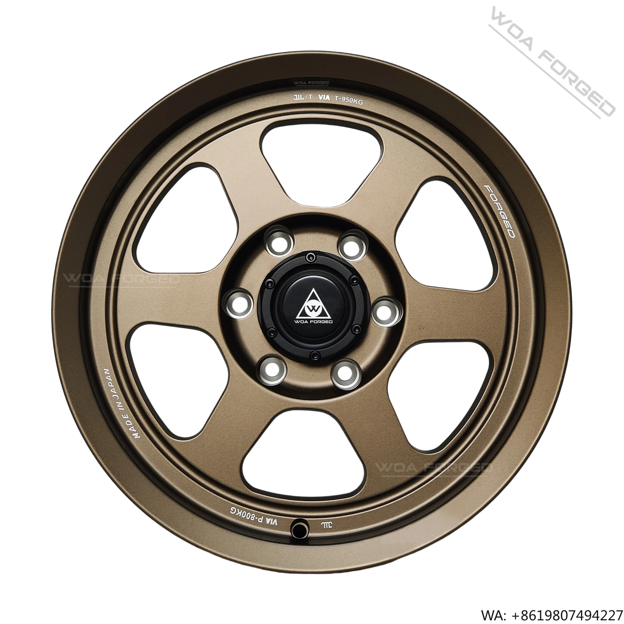 

VIA/JWL Certified Off-Road Forged Wheels 17 18Inch Matte Bronze 6 Spoke Alloy Rims Custom for Trucks Pickup Jeep Wrangler