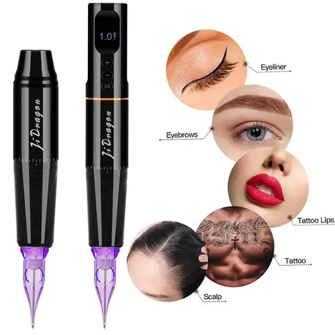 PMU Wireless Machine Permanent Makeup Miroblading for Eyebrows Eyeliner Lip Microshading Professional SMP Rotary Tattoo Pen Set