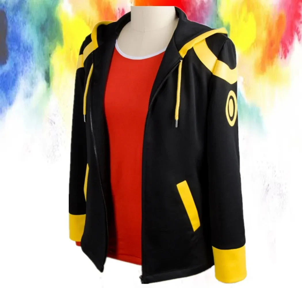 707 Cosplay Kostüm Mystic Messenger Sae young Choi Cosplay Reiß verschluss Jacke Luciel sieben Hoodies rot T-Shirt kurze orange Perücke