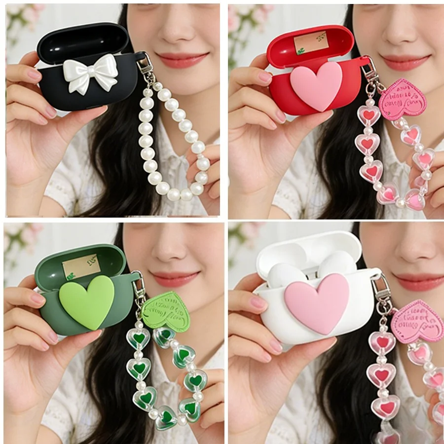 luxury keychian case For 1MORE EVO /Neo /Ear Clip S22 S20 S21 Q21 Q10 Case Silicone Earphone cover for 1MORE Ear Clip S22 cover