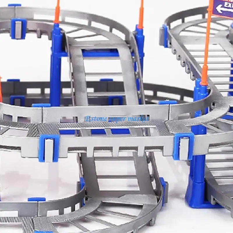 090B Railway Road Auto Auto Set giocattolo assemblaggio liberamente giocattolo resistenza forte per bambini