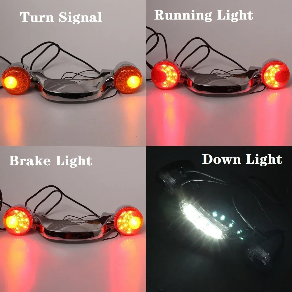 Motorcycle Rear LED Turn Signal Bullet Light Brake Lamp Bar For Harley Touring Street Road Glide 2010-2020, Road King 2017-2020 view 3