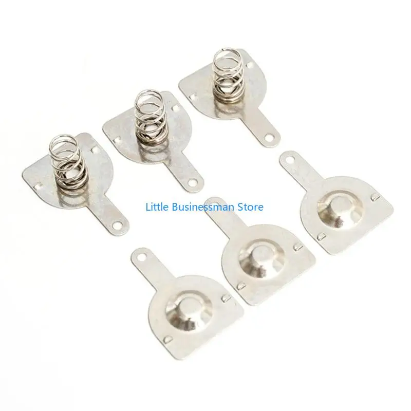 10 Paar 12 mm Ersatz-Metall-18650-Batterien Federkontaktplatte Silber für 18650-Batterien positiv und negativ M76A – Detail 5
