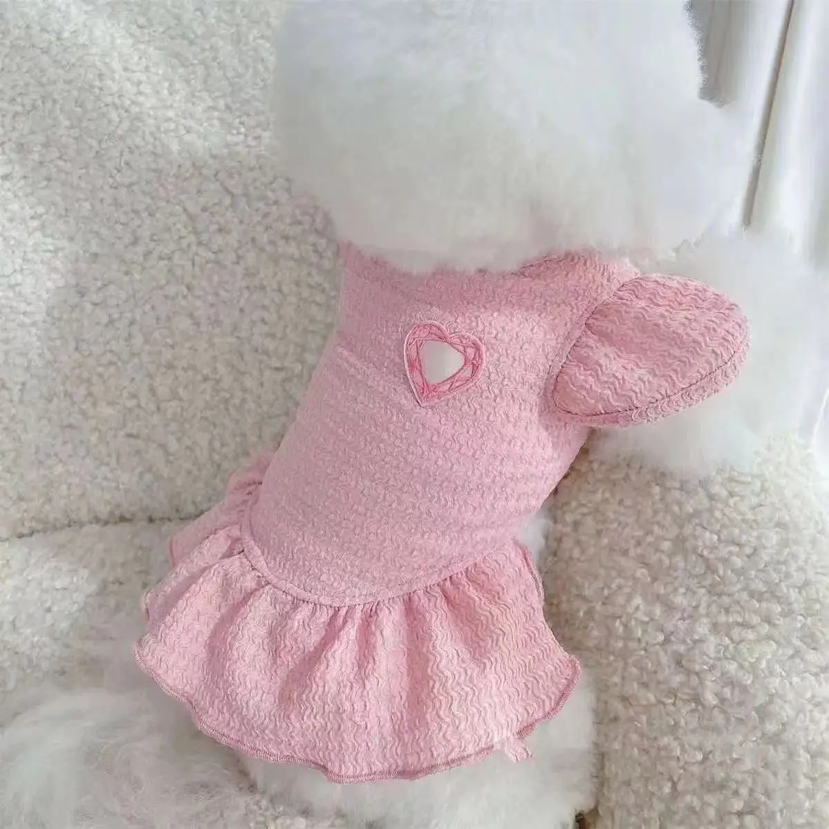 

Runaway Sweetheart Dog Dress Spring Summer Pet Princess Skirt Casual Party Gown for Small Dogs Cats Teddy Pomeranian