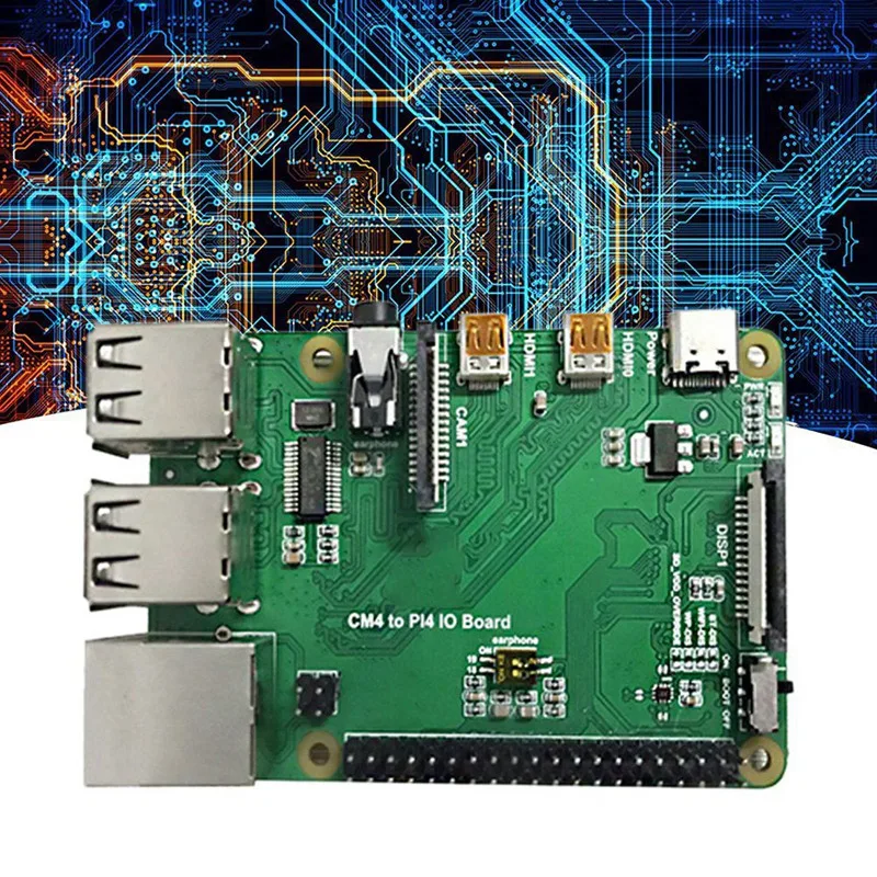 1 conjunto de placa de expansão de adaptador cm4 para pi4b + caixa de metal + kit de ventilador para raspberry pie cm4 io backplane cm4 para 4b interface de expansão