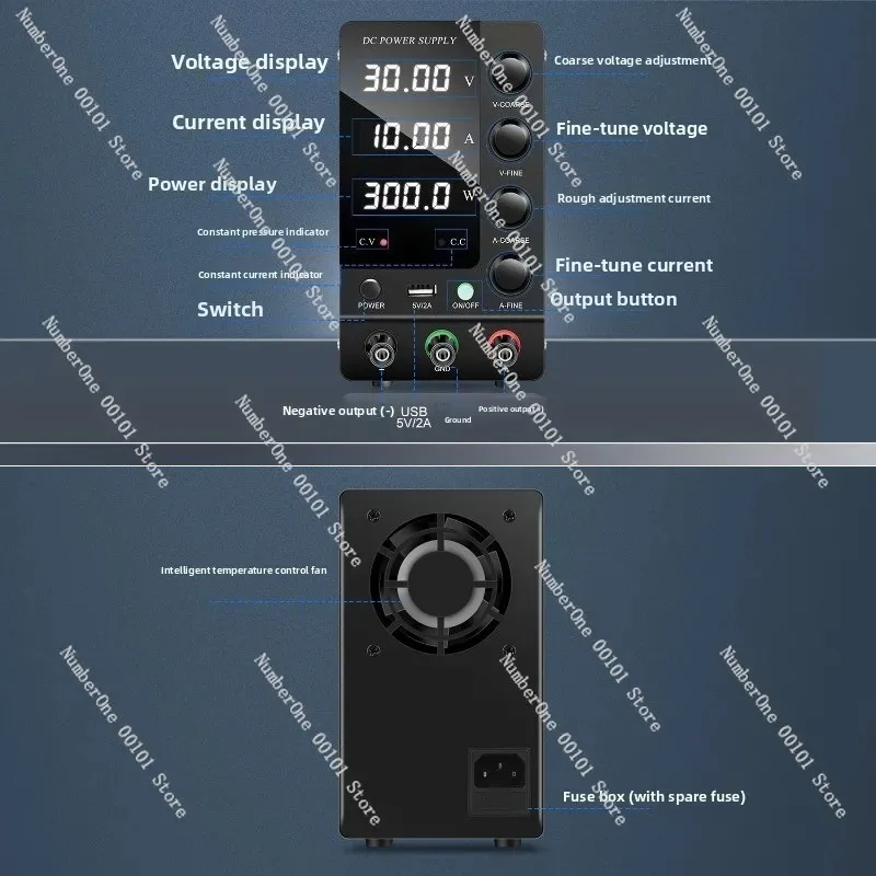 Programmable High Power Adjustable DC Stabilized Power Supply 30V 5A 10A For Cell Phone Car PC Repair Aging Test