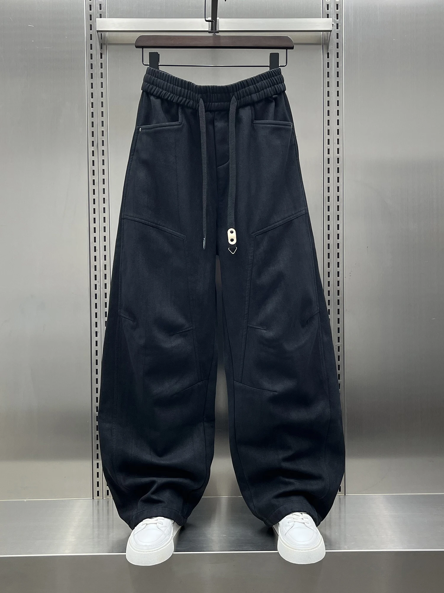 

Thiened Fce Straight Leg Workwear Pants Men's Autumn Winter New Sle American Dyed Casual Pants Cool Sle Loose Fit