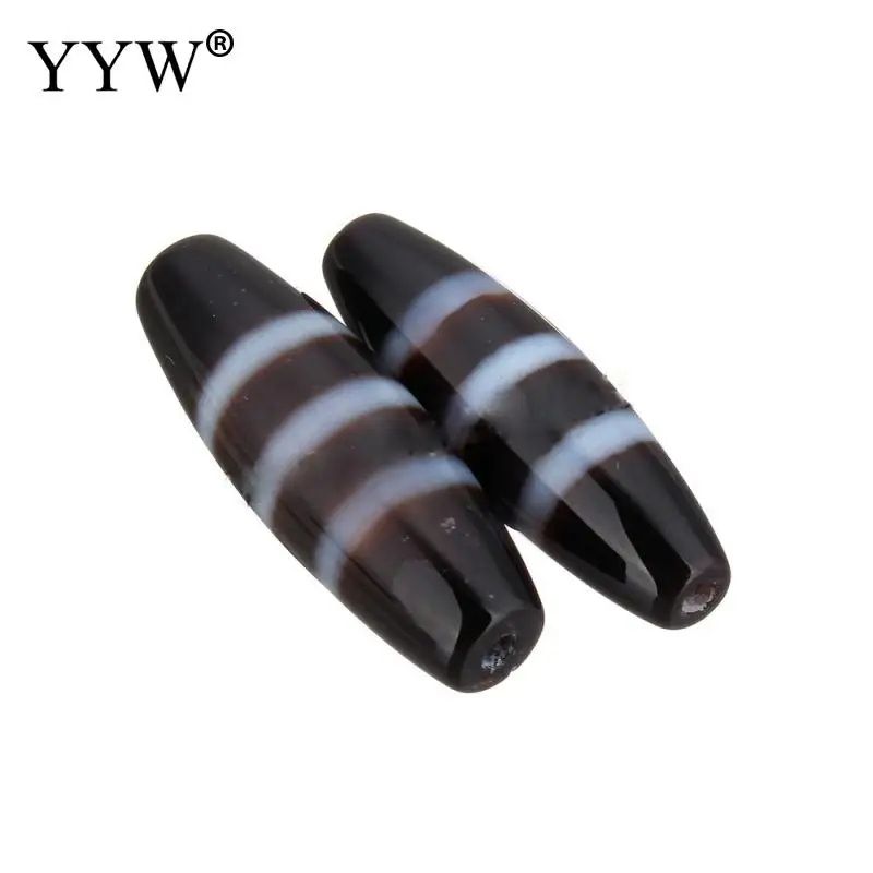 

1pc Natural Tibetan Agate Onyx Dzi Beads Horse Eye Stripe 38x12mm Jewelry DIY Accessories Three line Tibetan Dzi Beads