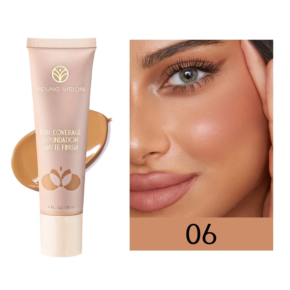 30ml Professional Matte Liquid Foundation Long Lasting Full Coverage Face Concealer Waterproof Face Cosmetics Women Makeup