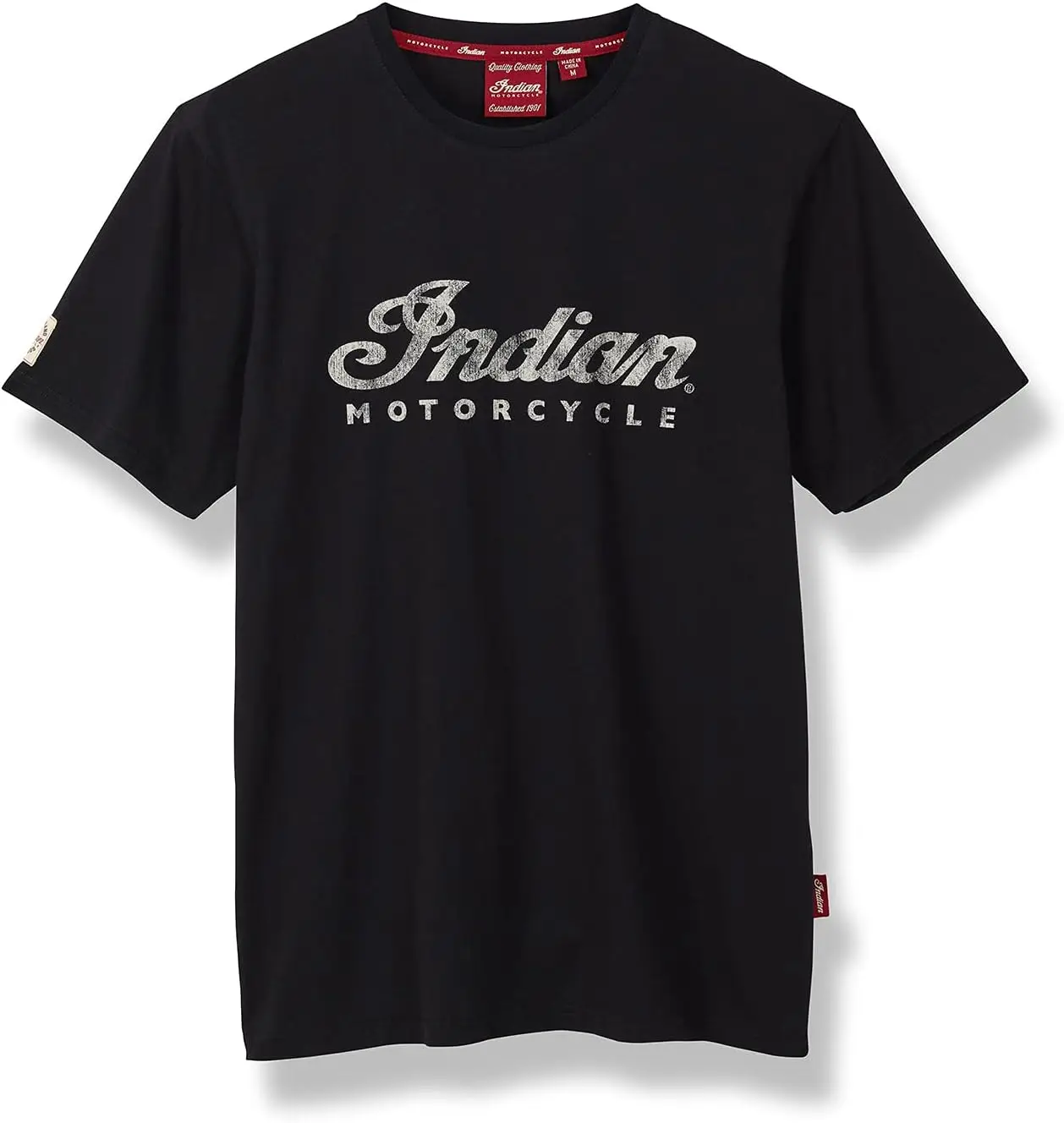 Men's Script Logo T-Shirt, Cotton, Classic Fit, Branded Details, 1 Pack 100% Cotton Trendy Y2K Short-Sleeve Tee-Soft,
