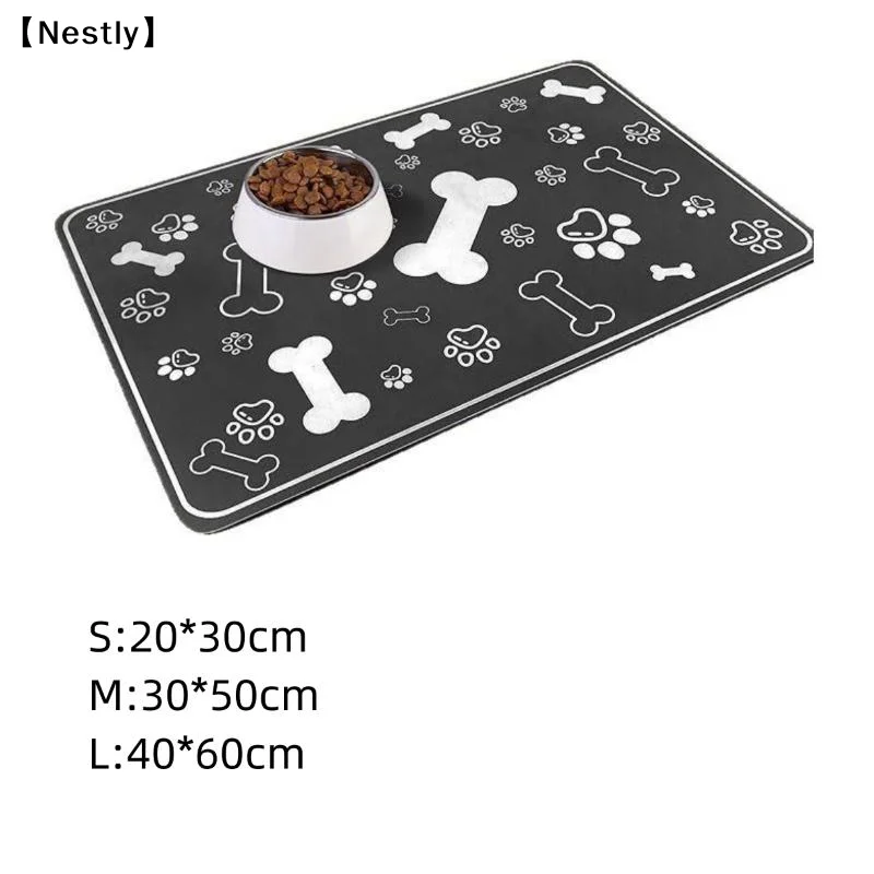 Absorbierende Haustiermatte aus Diatomeenerde für Futter- und Wassernäpfe mit wasserdichter, schnell trocknender Gummiunterlage, rutschfeste Haustiermatte〔Nest〕 – Detail 8