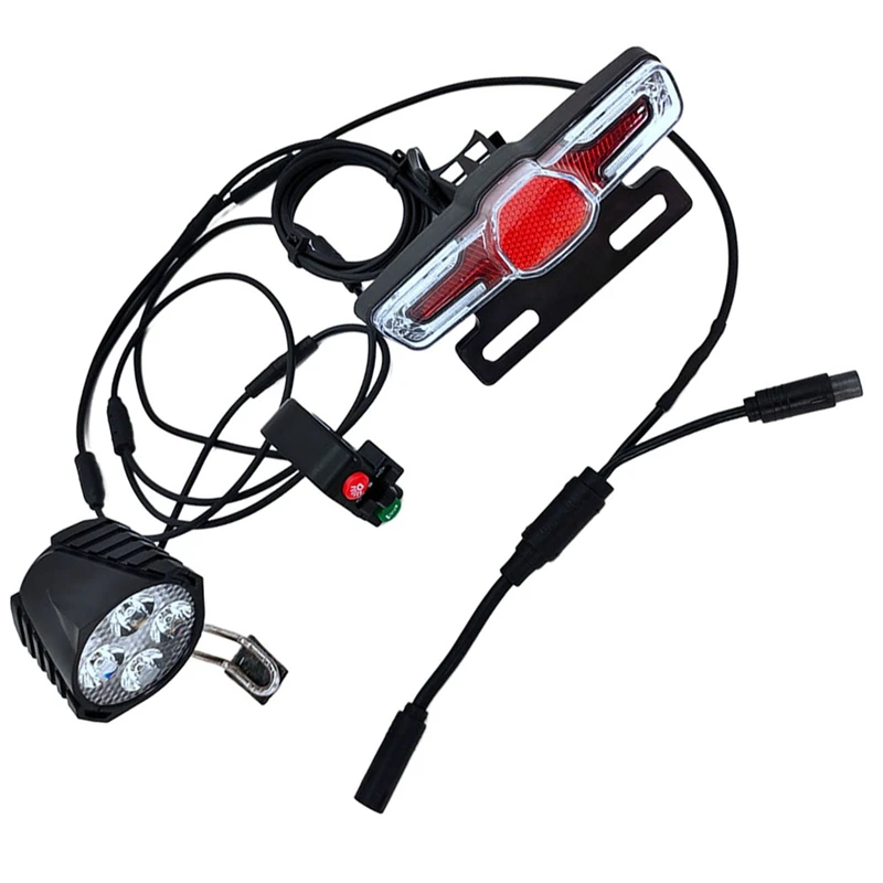 

B06C-4X For Bafang BBS01 BBS02 BBSHD Mid Drive Motor Electric Bike Line Light Set With Brake Turn Signal Bike Light