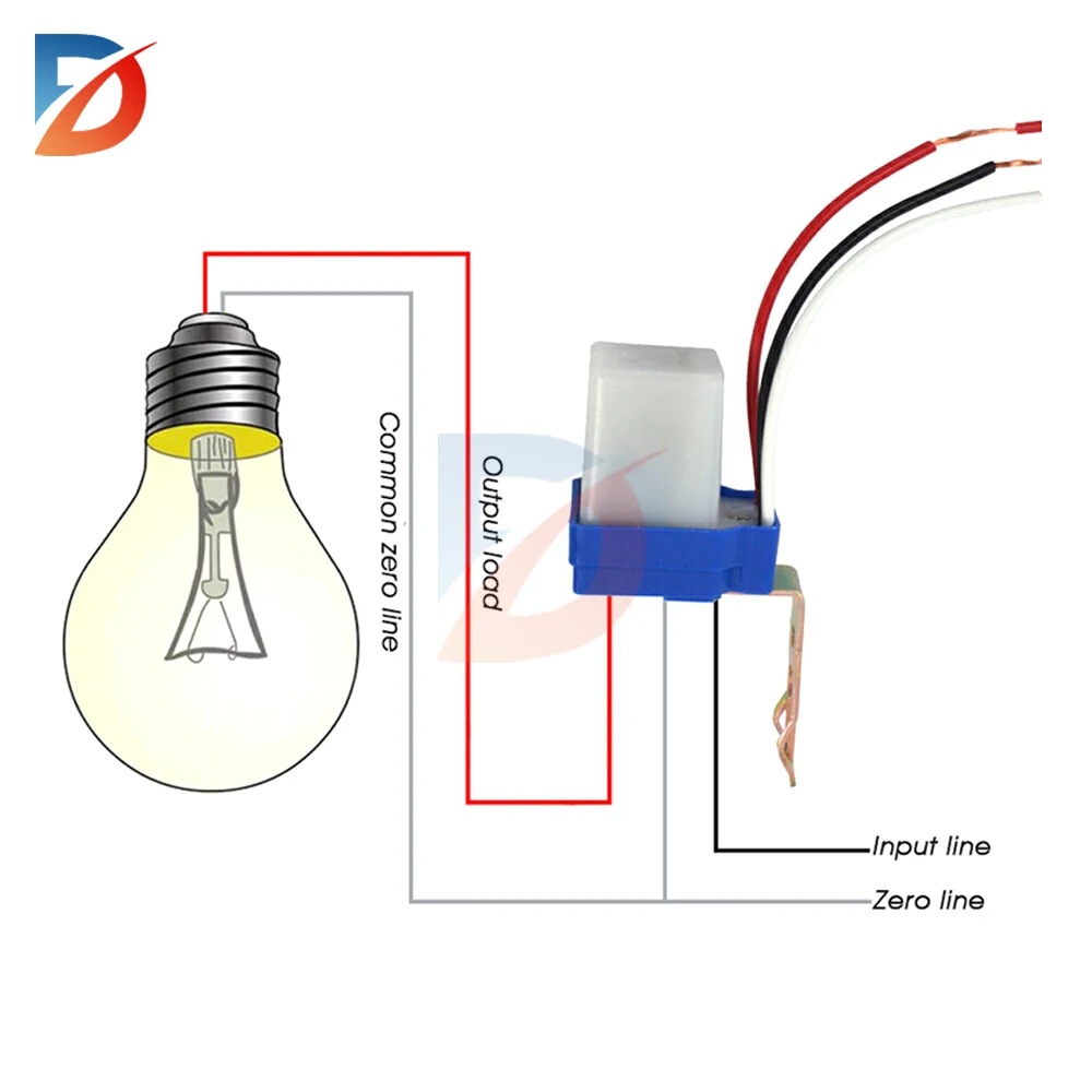 Automatic Auto On Off Photocell Street Light Switch DC AC 220V 50-60Hz 10A Photo Control Photoswitch Sensor Switch