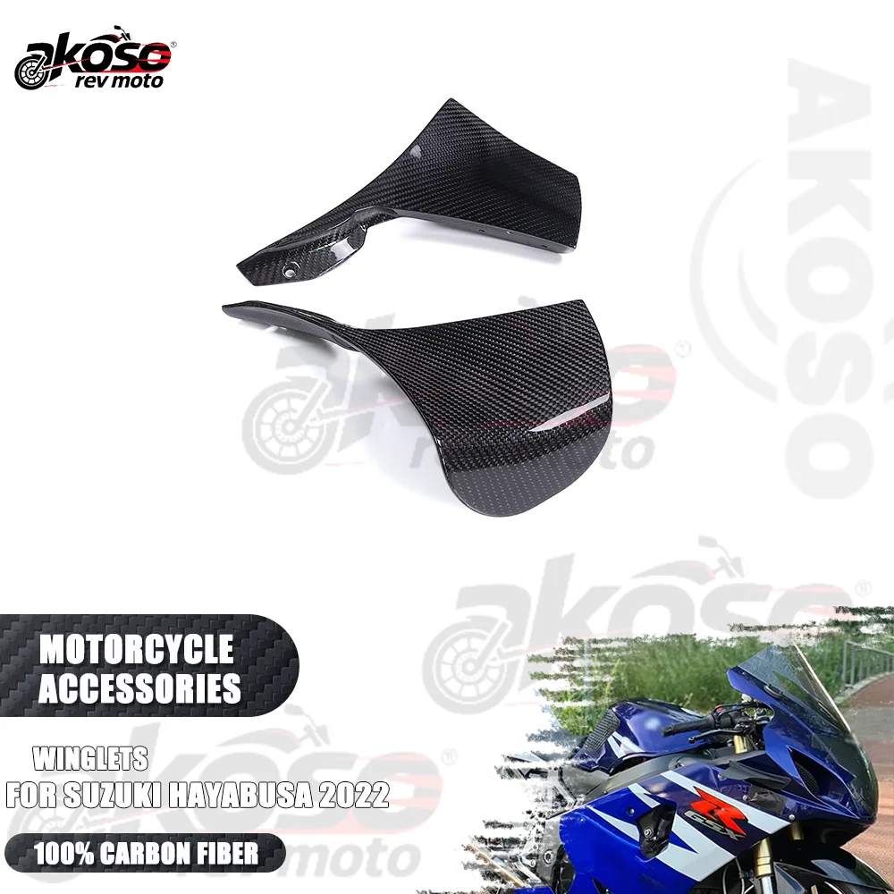 

Carbon Fiber Motorcycle Ailerons Accessories Winglets Spoiler Fairing Kits Panels For Suzuki GSX1300R Hayabusa 2022 2023 2024