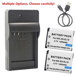 EN-EL19 Battery or Charger for Nikon Coolpix S3300 S3400 S3500 S3600 S3700 S4100 S4150 S4200 S4300 S4400 S5200 S5300 S6400 S6500