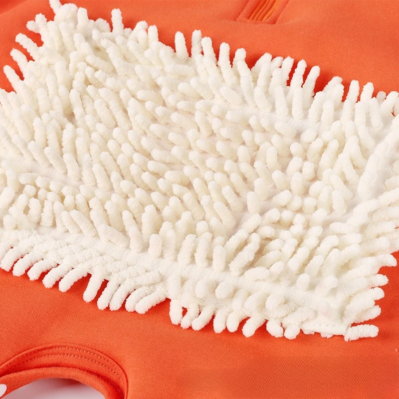 Mop crawling suit baby mopping crawling suit baby one-piece clothes smock winter thick fleece fleece thicker cotton