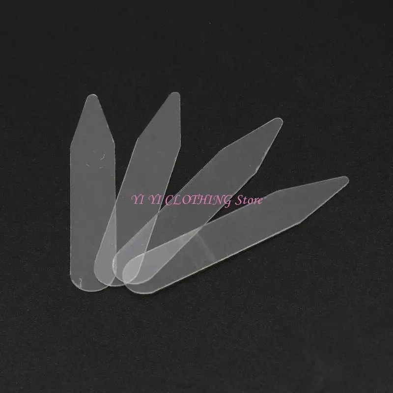 N5kf memasukkan kemeja jernih kerah transparan insert sepotong kerah kemeja pria