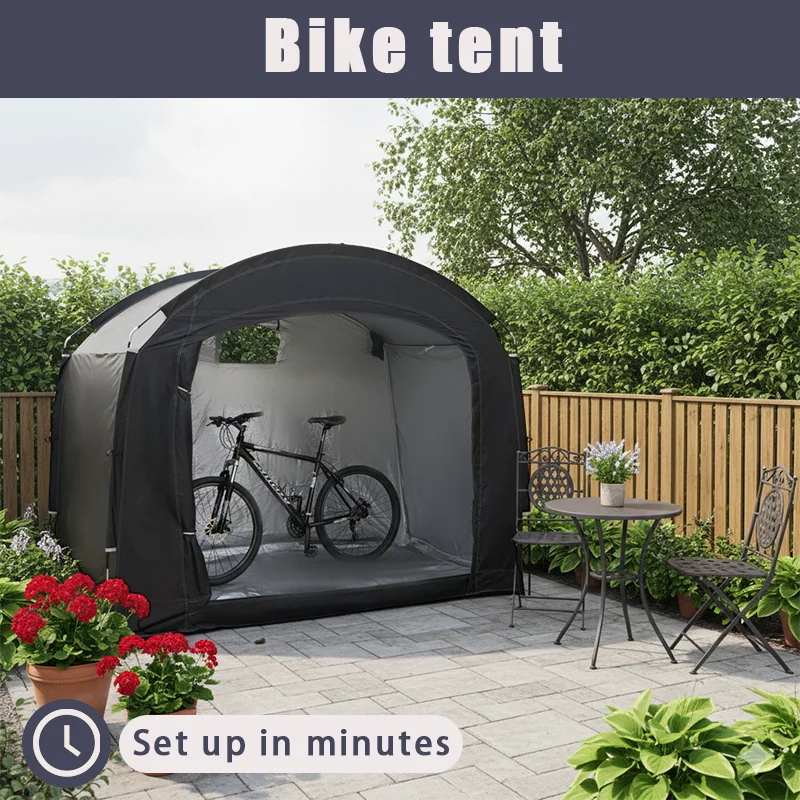 

Portable Outdoor Bike Shelter Tent with Thickened Oxford Cloth Personal Protection Canopy for Travel Hiking And Cycling