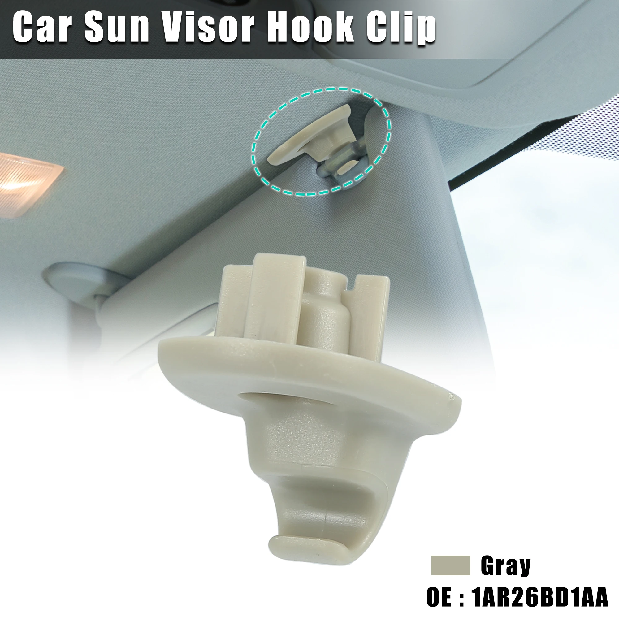 X Autohaux-gancho de plástico para parasol de coche, retenedor de soporte 1AR26BD1AA para Jeep Liberty 2005-2012, Dodge Nitro 2008 - 2012