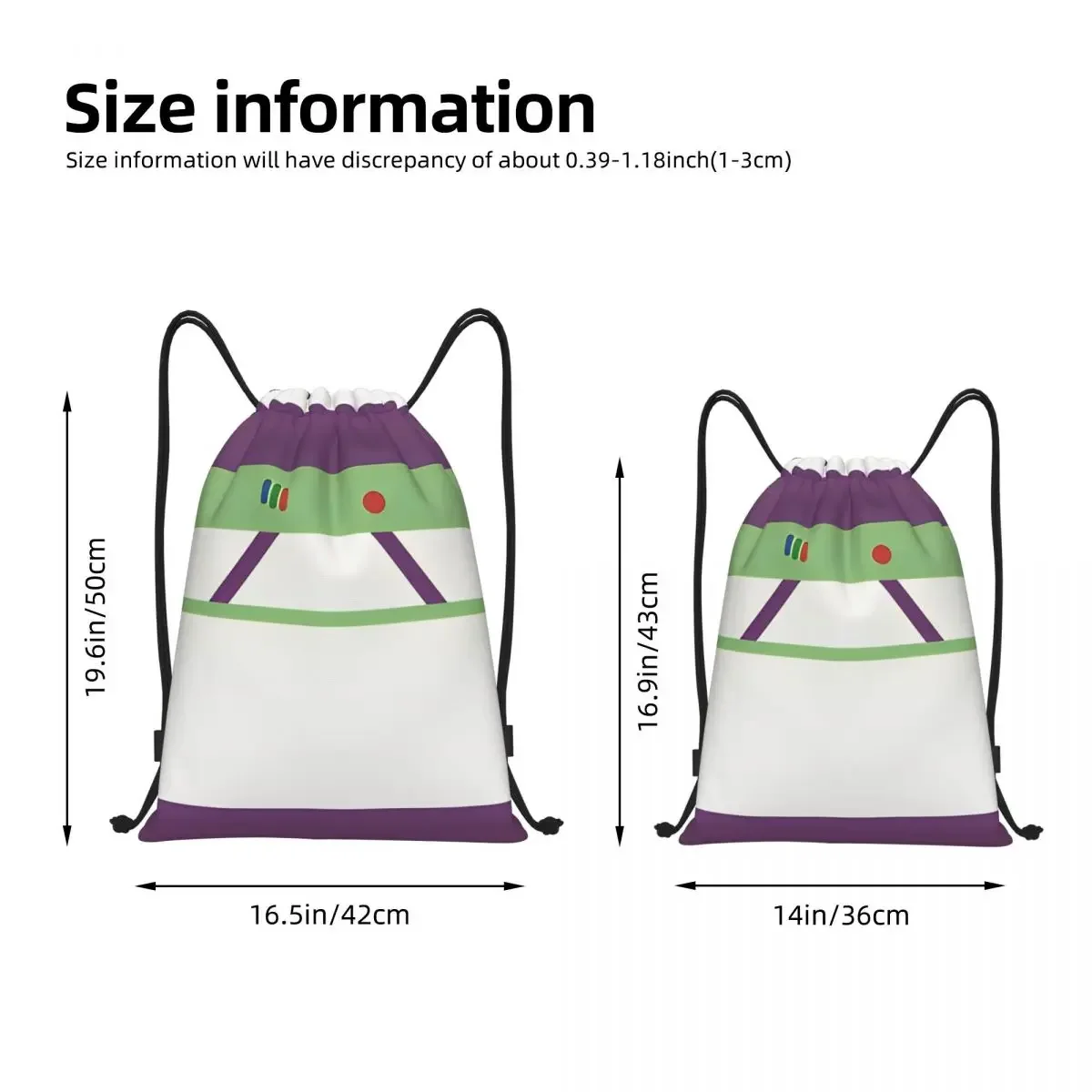 Toy Story Buzz Lightyear Drawstring Backpack Sports Gym Bag String Sackpack for Exercise