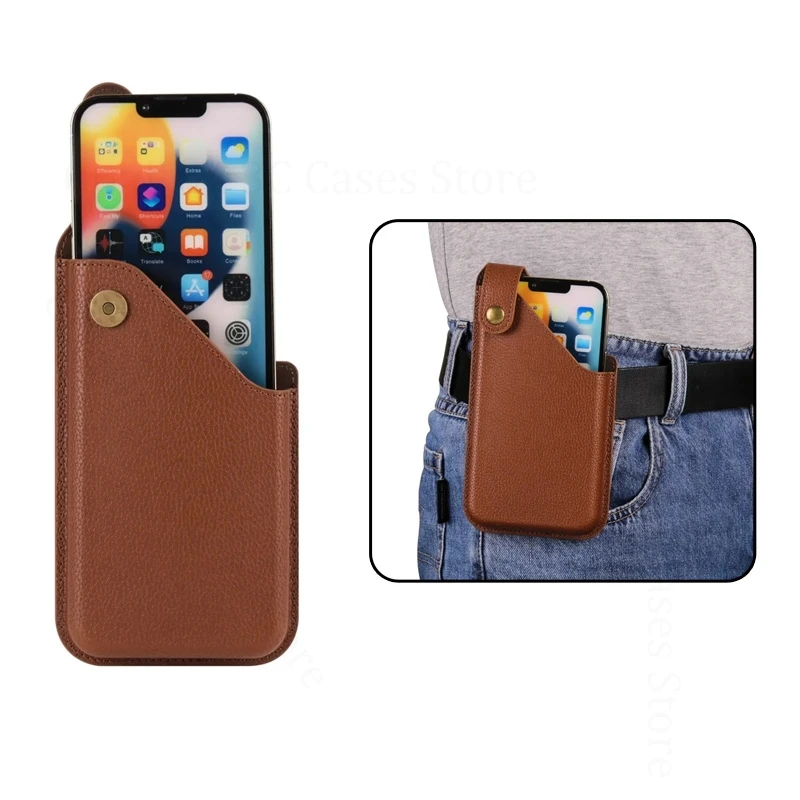 

Universal Vertical Phone Leather Pouch For Tecno Pova 7 6 Pro Curve 5G Belt Waist Bag Case Pova 7 Ultra 6 Neo 4 5 Pro Neo 3 2 5G