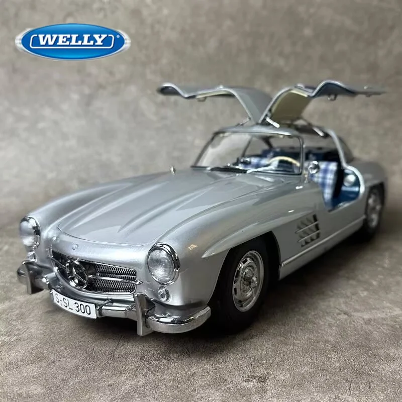 

Welly 1:24 Mercedes Benz 300SL модель спортивного автомобиля из сплава, литая под давлением металлическая классическая ретро модель автомобиля, высокая имитация автомобиля, подарки для детей