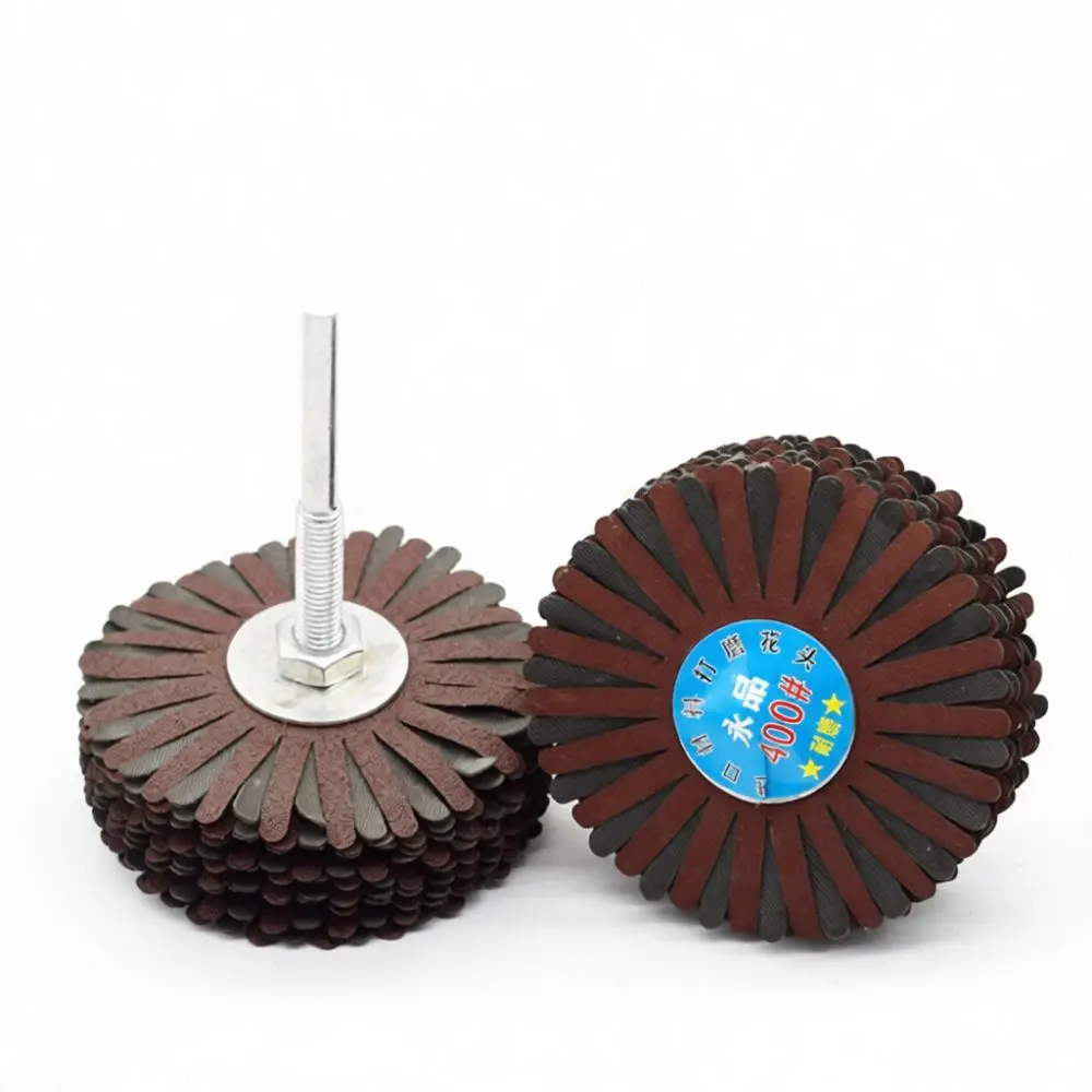 Abrasive Grinding Flap Wheel For Woodwork Metal Surface Polishing Head Deburring Tool Restoration Rotary Drill Accessory